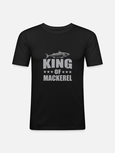 Mackerel King - Men's Slim Fit T-Shirt - black
