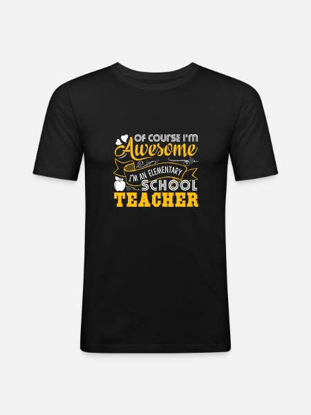 Elementary School Teacher - Men's Slim Fit T-Shirt - black