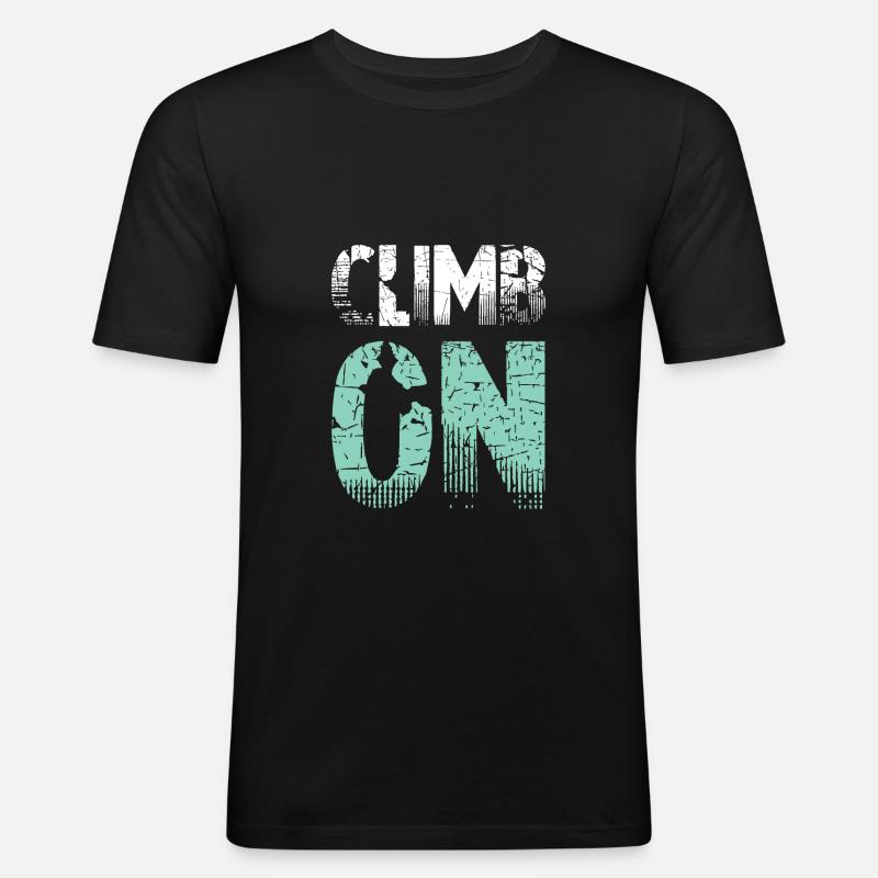 Climb On - Männer Slim Fit T-Shirt - Schwarz