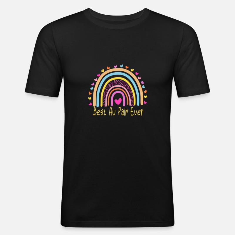 Au-Pair-Mädchen - Männer Slim Fit T-Shirt - Schwarz