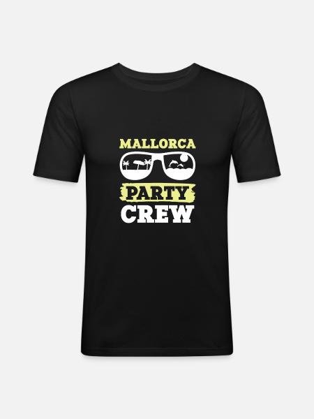 Mallorca Party Crew - Men's Slim Fit T-Shirt - black