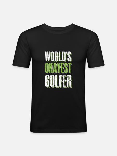 golf golf - T-shirt près du corps Homme - noir