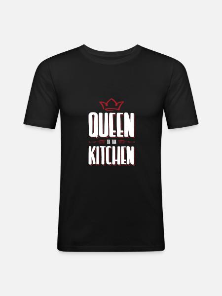 kitchen queen - Men's Slim Fit T-Shirt - black