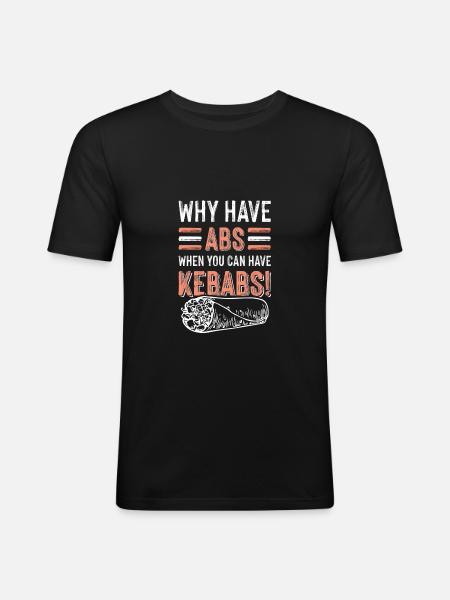 Kebab Döner delicious - Men's Slim Fit T-Shirt - black