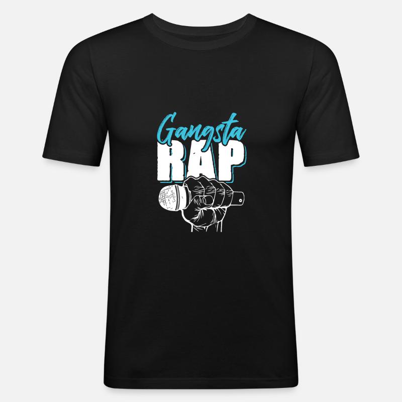 Gangsta Rap - Camiseta ajustada hombre - negro