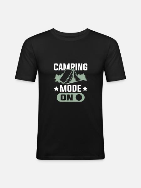 camping mode - Men's Slim Fit T-Shirt - black