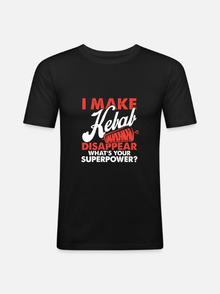 doner kebab - Men's Slim Fit T-Shirt - black