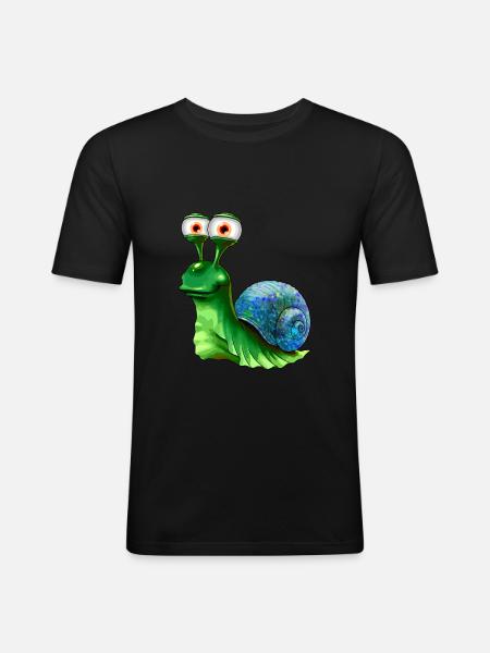Opal Snail - Men's Slim Fit T-Shirt - black