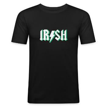 IRISH st patrick's day - Männer Slim Fit T-Shirt - Schwarz - Vorne - Nik (191cm)