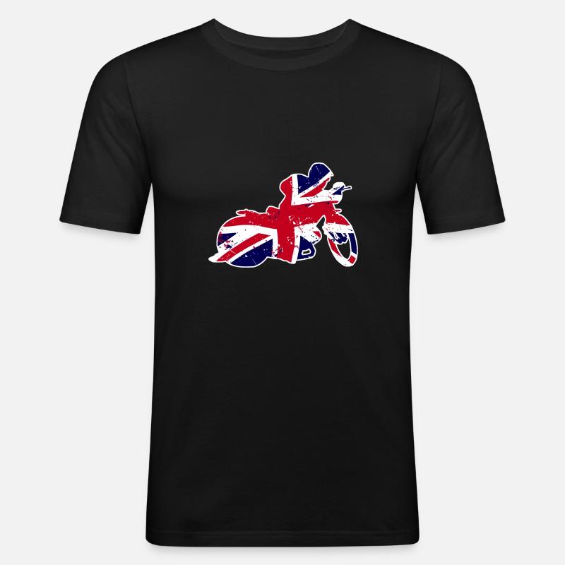Speedway - Union Jack - Männer Slim Fit T-Shirt - Schwarz