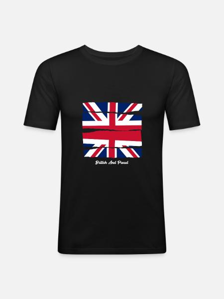 British and Pride - Men's Slim Fit T-Shirt - black