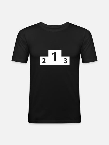 Winner podium - Men's Slim Fit T-Shirt - black