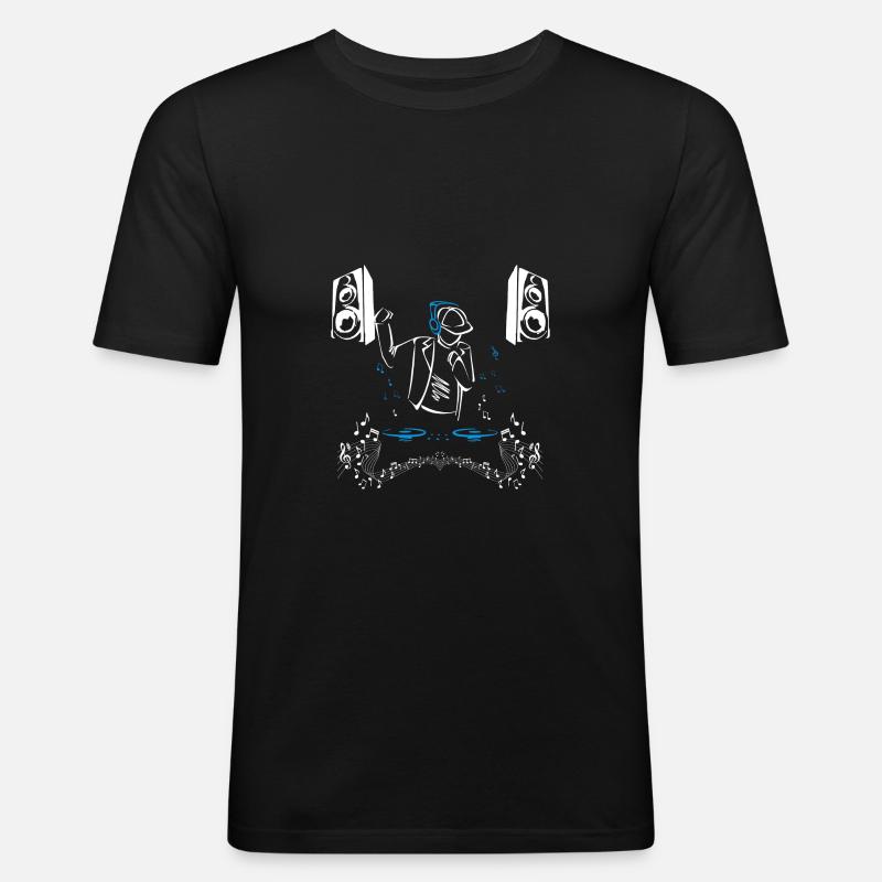 Son de teuf - T-shirt près du corps Homme - noir