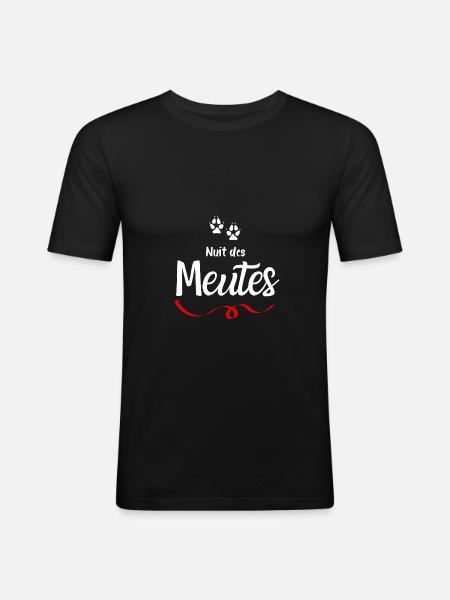 Night of the packs - Men's Slim Fit T-Shirt - black