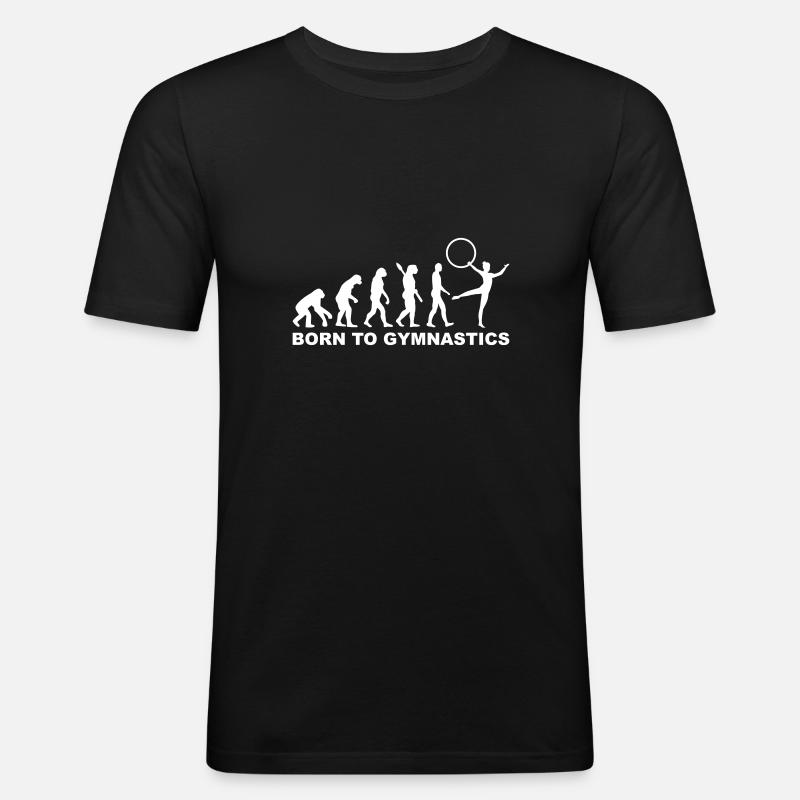 Gymnastics Evolution - Men's Slim Fit T-Shirt - black
