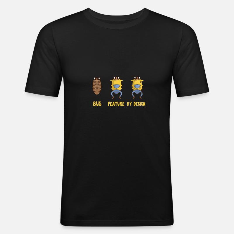 Programmer: Bug Feature By Design - Men's Slim Fit T-Shirt - black