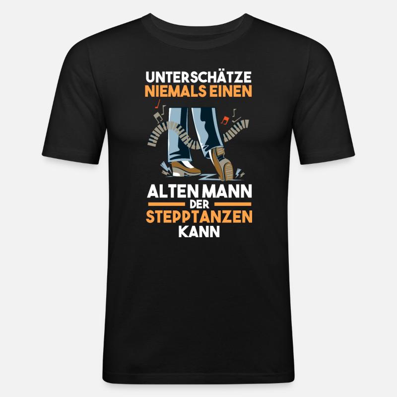 Tänzer Stepptanz - Männer Slim Fit T-Shirt - Schwarz