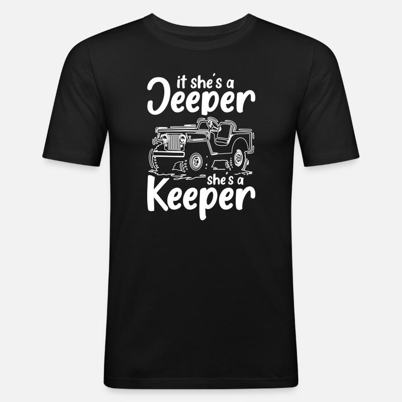 Jeeper and Keeper - Männer Slim Fit T-Shirt - Schwarz