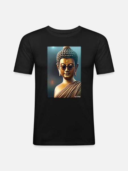Buddha Siddhartha Gautama Sunglasses Religion - Men's Slim Fit T-Shirt - black