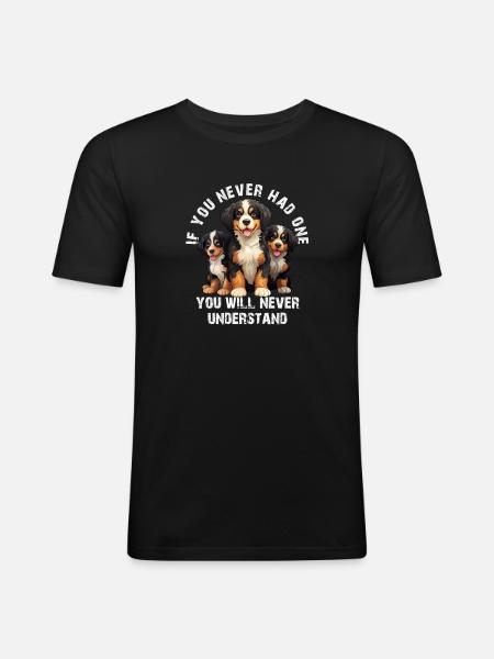 Bouvier bernois - T-shirt près du corps Homme - noir