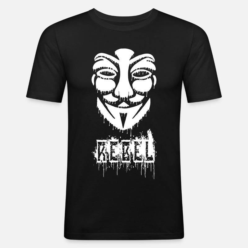 Anonymous graffiti - Men's Slim Fit T-Shirt - black