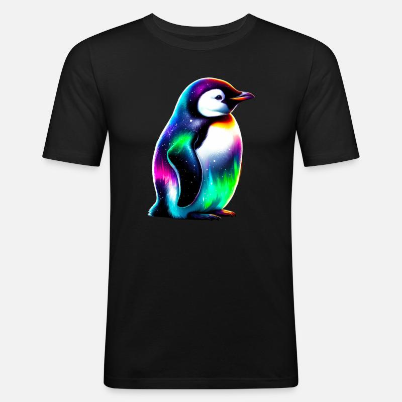 Pinguin - Männer Slim Fit T-Shirt - Schwarz