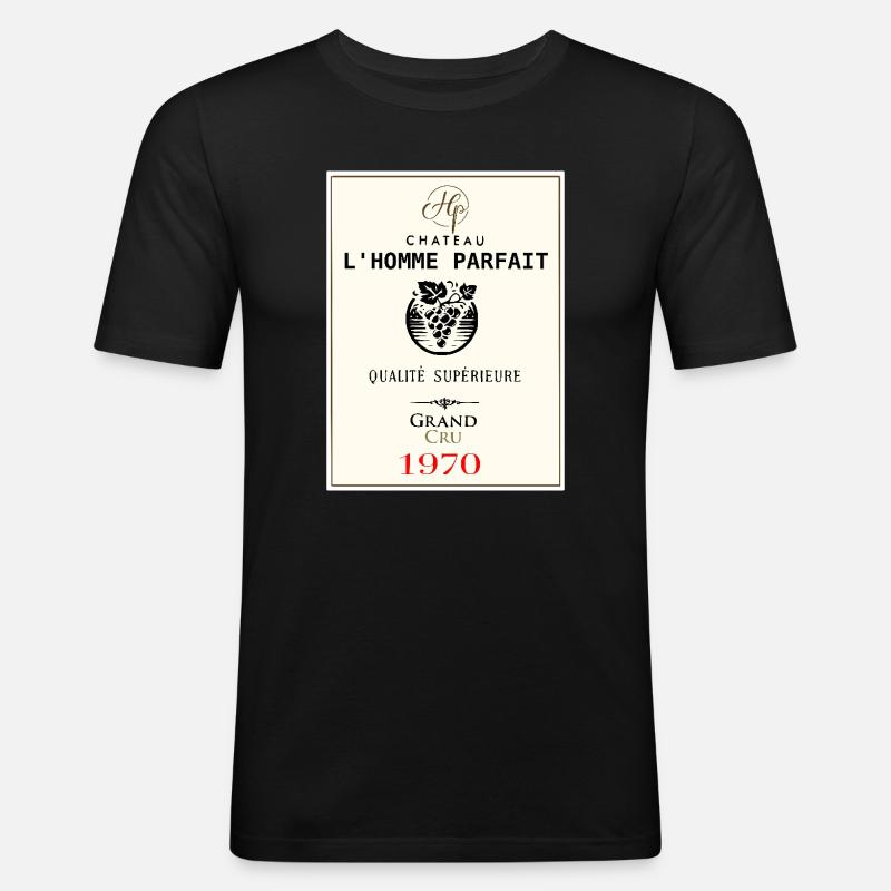 Der perfekte Mann - Männer Slim Fit T-Shirt - Schwarz