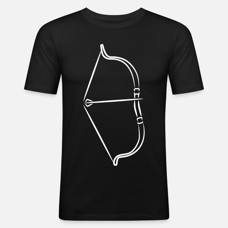 Pfeil und Bogen - Männer Slim Fit T-Shirt - Schwarz