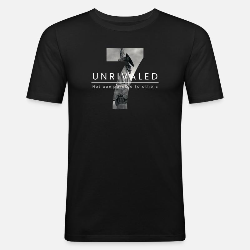Unvergleichliche Heldenfigur Design - Männer Slim Fit T-Shirt - Schwarz