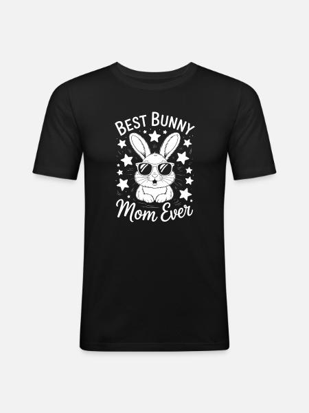 Kanin Siger Mor Kanin Sjove Kaniner Gave - Herre Slim Fit T-Shirt - sort