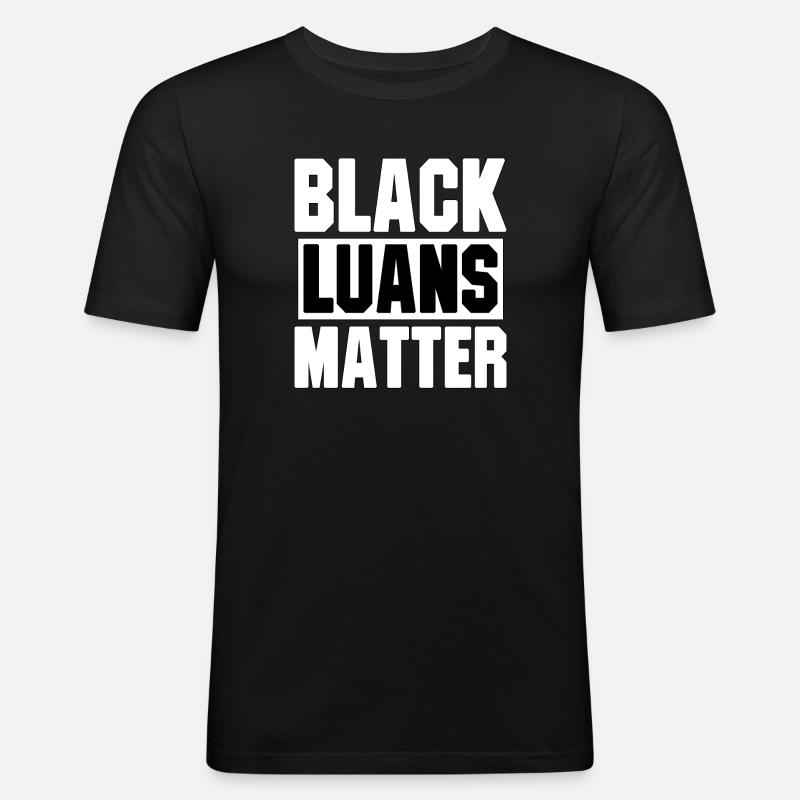 Black Luans Matter - Männer Slim Fit T-Shirt - Schwarz