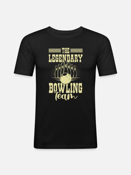 Legendary Bowling Team - Men's Slim Fit T-Shirt - black