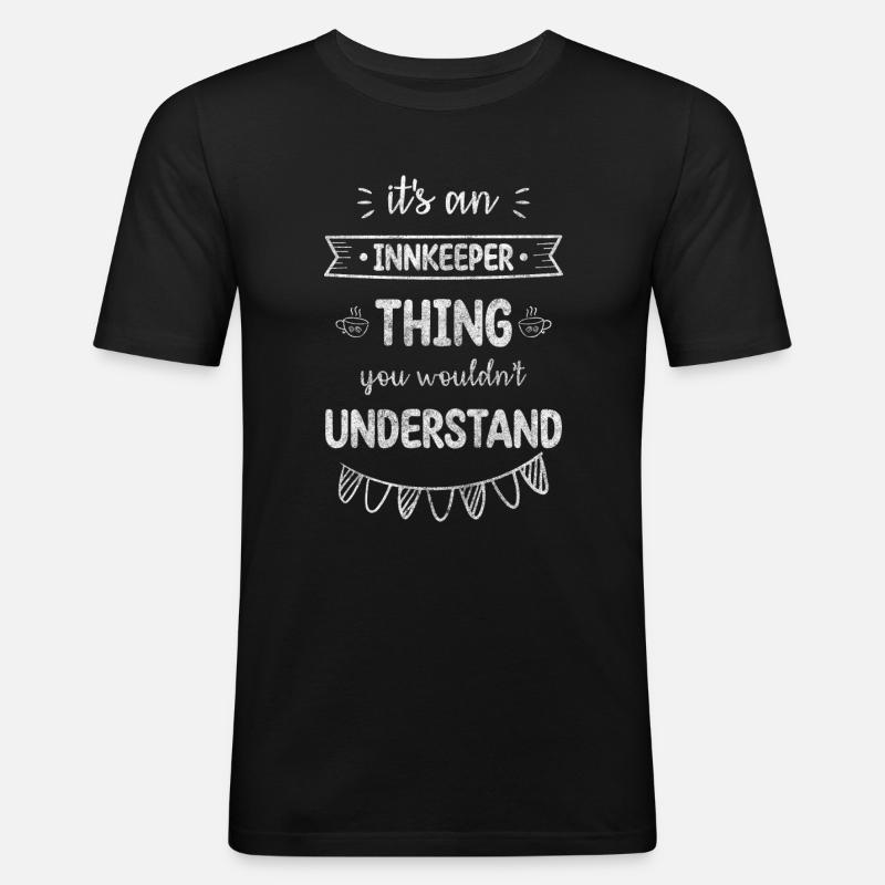 Gaststätte Beruf Gemütlich - Männer Slim Fit T-Shirt - Schwarz
