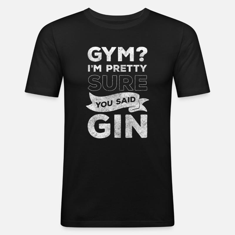 säufer party longsdrinks - Männer Slim Fit T-Shirt - Schwarz