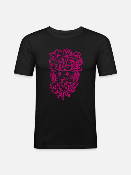 Go fast baby - Männer Slim Fit T-Shirt - Schwarz