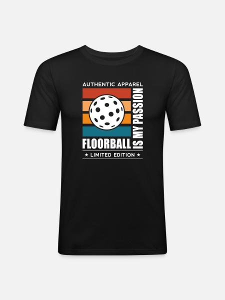 Floorball - Men's Slim Fit T-Shirt - black