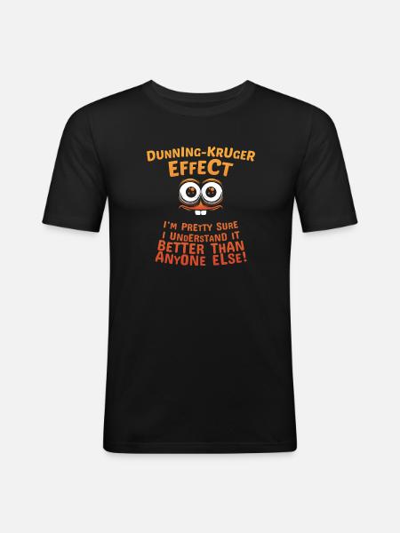 Dunning Kruger Effect - Men's Slim Fit T-Shirt - black