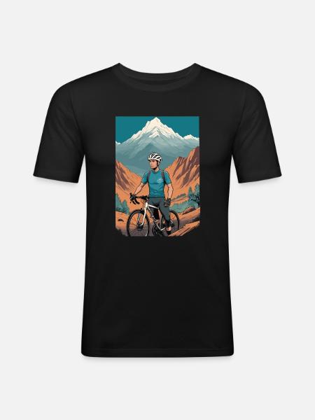 Cyclist - Men's Slim Fit T-Shirt - black