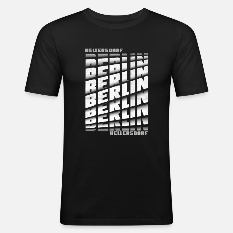 Berlin Hellersdorf - Männer Slim Fit T-Shirt - Schwarz