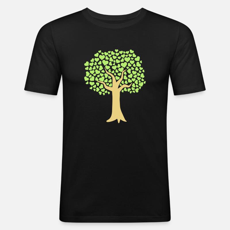 Tree - Men's Slim Fit T-Shirt - black