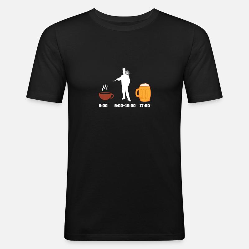 Skorstensfejer Daglig Tidsplan Skorstensfejer Gave - Herre Slim Fit T-Shirt - sort