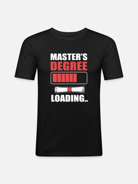 Master Studium Abschlussfeier - Männer Slim Fit T-Shirt - Schwarz