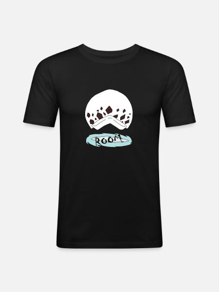 Trafalgar Law hat and room - Men's Slim Fit T-Shirt - black