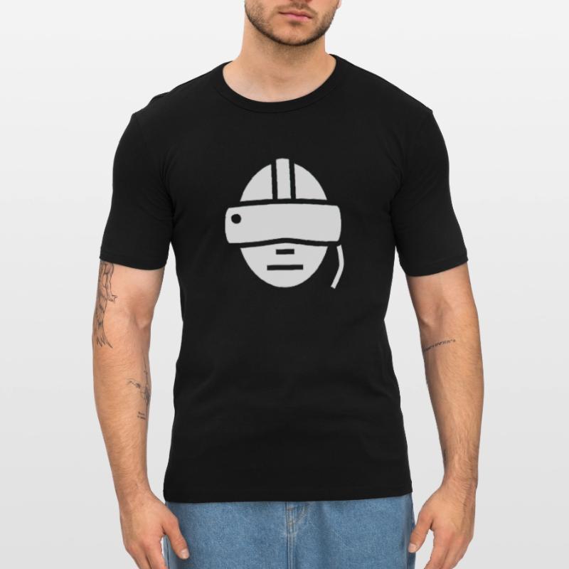 Vr-Headset Hacking Hacker Hacker Cyber virtuell Männer Slim Fit T-Shirt
