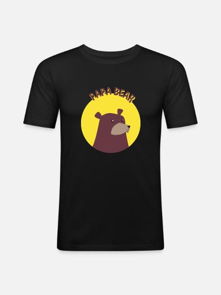 Papa Bear - Men's Slim Fit T-Shirt - black