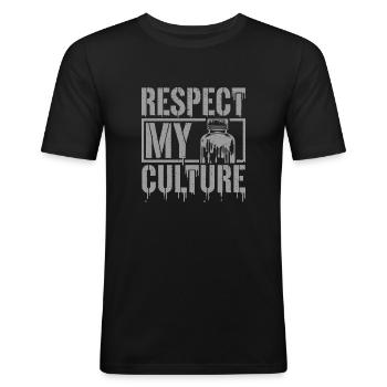 Probiotische Leidenschaft zeigen - Männer Slim Fit T-Shirt - Schwarz - Vorne - Nik (191cm)