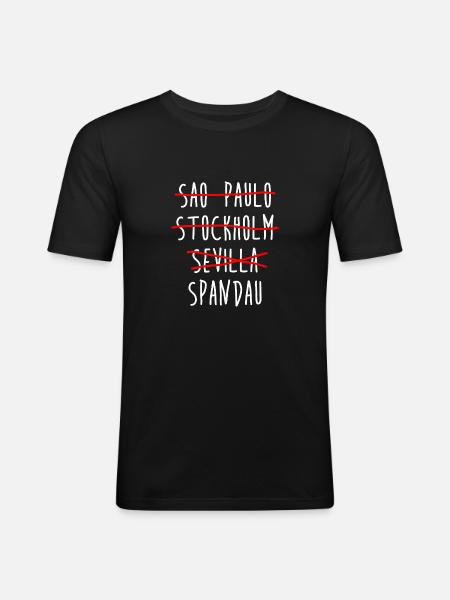 Spandau - Berlin - Germany - District - Men's Slim Fit T-Shirt - black