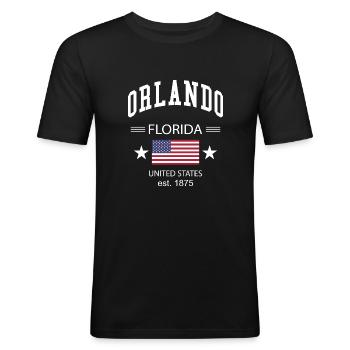 Orlando - T-shirt près du corps Homme - noir - Devant - Nik (191cm)
