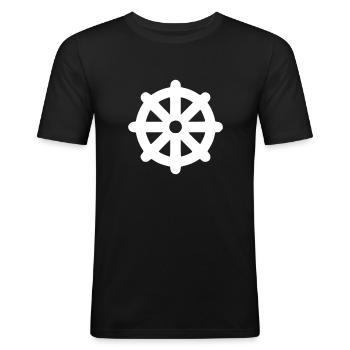 Buddhism - Men's Slim Fit T-Shirt - black - Front - Nik (191cm)