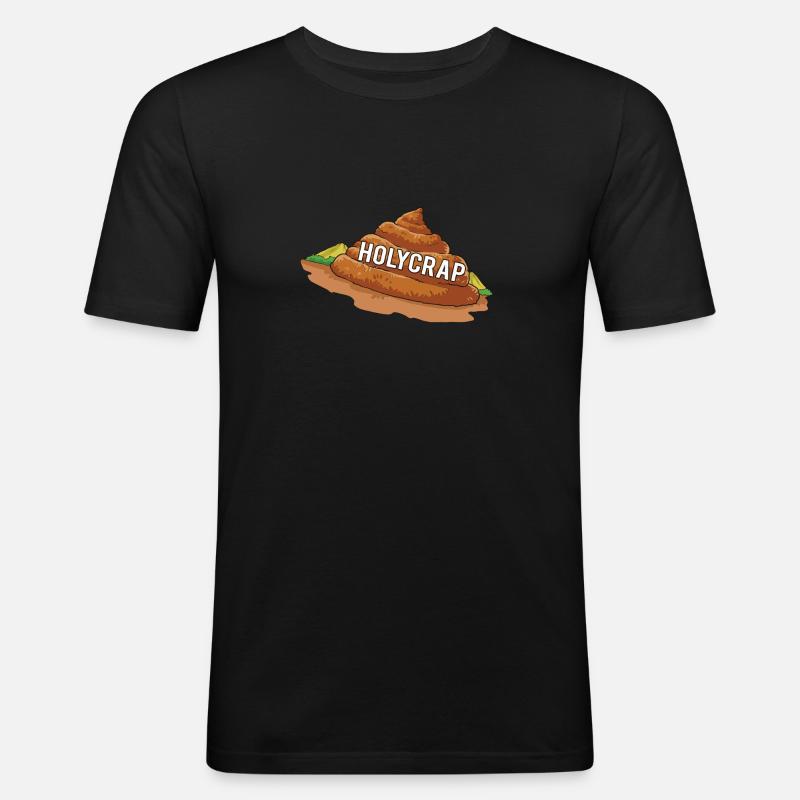 Putain de merde | Caca | Dicton - T-shirt près du corps Homme - noir